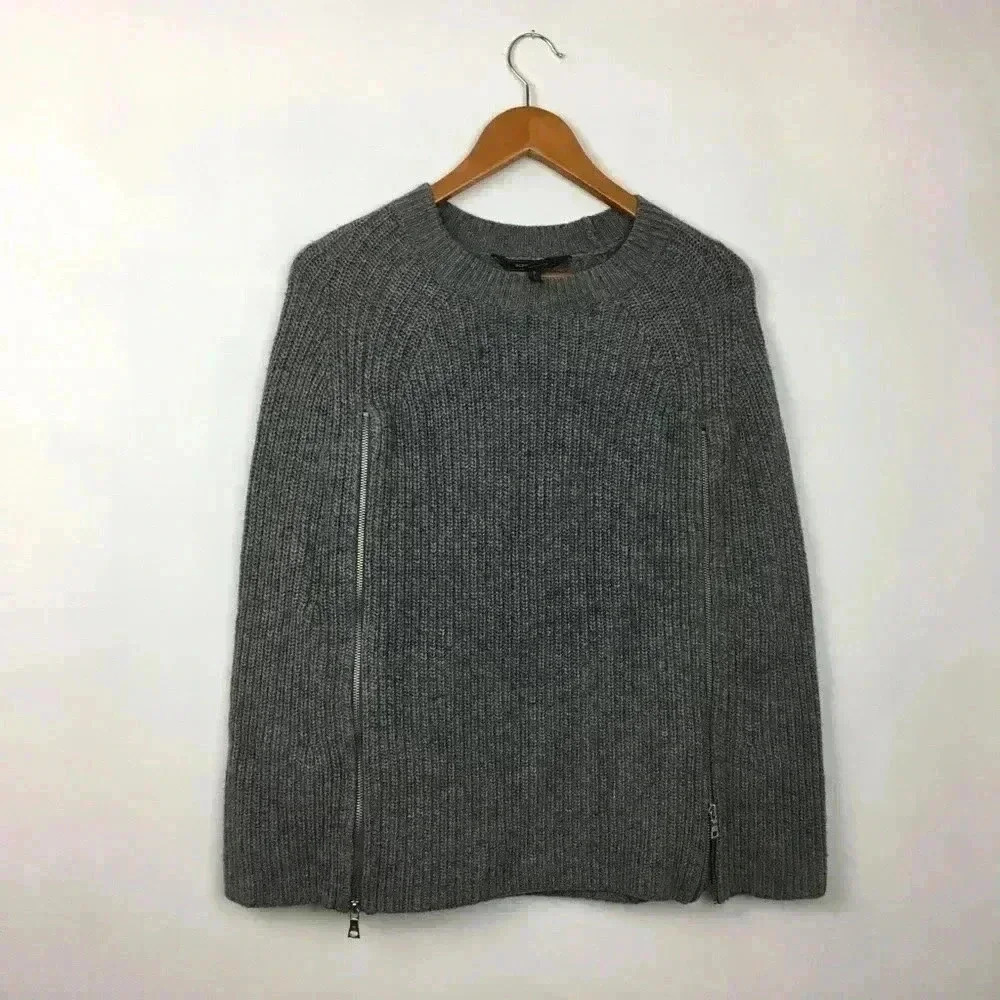 BCBGMAXAZRIA Sherwin Zipper Ribbed Poncho Sweater - Picture 2 of 8